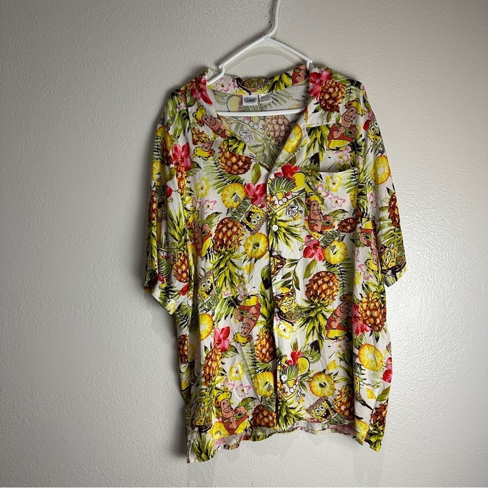 Spongebob Squarepants Vintage Button Up Shirt Size XXL